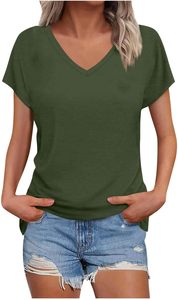 Camiseta Extra Grande para Mujer, Cuello en V, Ropa Casual para Fiesta, Venta al Por Mayor - Product Image 3