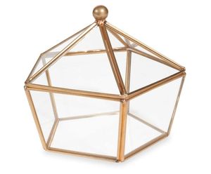 Terrario de Metal y Vidrio Personalizado en Oro Rosa, Moderno Macetero de Vidrio para Plantas de Interior, Suculentas, Plantas Aéreas y Terrarios DIY - Product Image 1