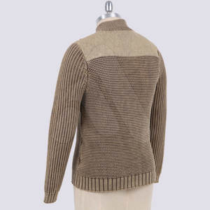 Pull tendance pour homme en coton 100% respirant, coupe oversize, col montant, effet délavé, style streetwear hiver - Product Image 3