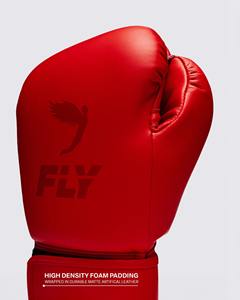 Dernier modèle, 100% cuir de vachette véritable de haute qualité, nouveaux gants de boxe personnalisés rouges avec fermeture velcro pour la boxe, la lutte, la salle de sport et l'entraînement - Product Image 2