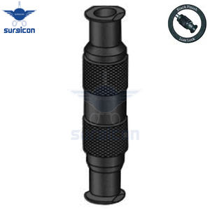 Adaptador de Transferencia de 3 cm / 1-1/4 pulgadas con Conexión Luer Lock, Acabado Negro, Adaptador Quirúrgico para Jeringas y Liposucción - Product Image 3