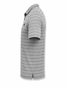 Polo a Rayas para Hombre, Manga Corta, 100% Poliéster, Tejido Transpirable, Corte Regular, Casual, con Logotipo en el Frente - Product Image 4