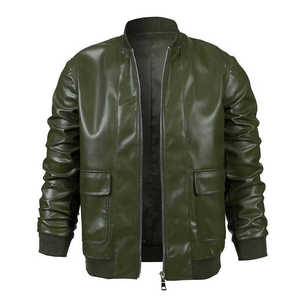 High Quality Plus Size <b>Men's</b> <b>Leather</b> <b>Jackets</b> Breathable With Custom Logo Printing and Different Colors Wholesale <b>jacket</b> for <b>mens</b> - Product Image 2