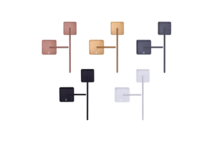 Aluminum Long Cabinet Handle Silk Antique <b>Matt</b> Rose Gold Graphite Grey <b>Black</b> Square Top Wardrobe <b>Door</b> Pull Viora Modern - Product Image 3