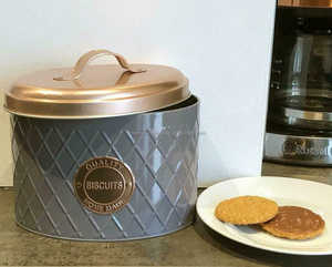 Metal Storage <b>Container</b> Handmade Pink and Grey Color <b>Food</b> Storage Canister Large Size Ideal for Restaurant Kitchen Use - Product Image 2