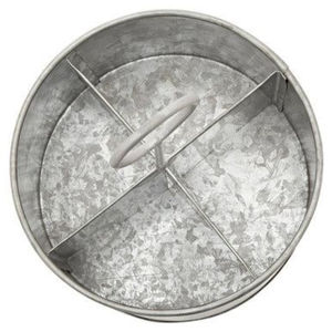 Porta cubiertos de metal galvanizado con asa, estilo rústico, organizador portátil de acero para mesa de comedor, para cocina - Product Image 2