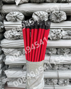 Manche de balai en bois du Vietnam, revêtement PVC, couleur rouge, 120 cm et 70 cm, écologique, léger - Product Image 6