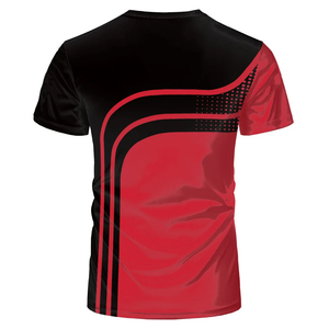 Camiseta Deportiva Azul con Diseño Gráfico Turquesa de Secado Rápido y Transpirable para Competencia de Tenis de Mesa - Product Image 5