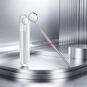 Espejo Dental de Acero Inoxidable Alemán, Herramienta Manual para Dentistas, Agarre Ergonómico, Certificado CE, Espejo de Examen Bucal Profesional - Product Image 2