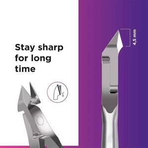 Coupe-ongles professionnel en acier inoxydable 15 mm, à mâchoires biseautées, ouverture large, lame courbée, pointe affûtée, durable, pour ongles épais, doigts et orteils - Product Image 5