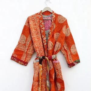 Manteau Kimono en Coton Vintage Kantha, Veste Matelassée, Vintage, pour Femme, Nouveauté - Product Image 1