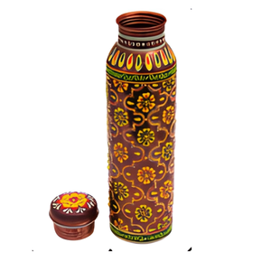 1000ml Handcrafted Blue Gold Painted Copper <b>Water</b> <b>Bottle</b> | Classic Design | King International | Decorative Reusable Copper - Product Image 5