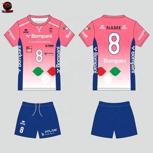 ชุดยูนิฟอร์มวอลเลย์บอลแบบกำหนดเองได้สำหรับทุกเพศ เสื้อฟุตบอลแขนสั้นพร้อมลายพิมพ์ ชุดทีมสำหรับฝึกซ้อม - Product Image 1
