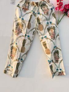 Women Cotton Pajama Set Pink Floral Print Summer Wear Night Suit Soft Breathable Button <b>Down</b> Sleepwear Loungewear Set - Product Image 3