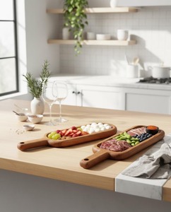 Best quality wooden chopping board with handle used for hotel and kitchens accessory - Product Image 1