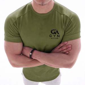 GYM ACTIVE Men's Short Sleeve Cotton Jersey <b>T</b>-<b>Shirt</b> Slim Fit O-Neck Breathable Casual Slim fitted <b>muscle</b> <b>t</b>-<b>shirt</b> Quick Dry - Product Image 3