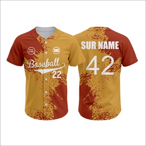 Fresh <b>Drop</b> Professional Baseball Jersey Custom Made Team Uniform Bulk Order Supplier OEM Factory Breathable Autumn Summer Front - Product Image 1
