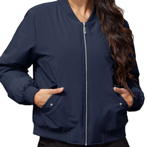 Hot Selling DREAMCATCHER ENTERPRISES <b>Mandarin</b> <b>Collar</b> Bomber <b>Jacket</b> Wholesale for Women Trending Oversized Zip Front Eco-Friendly - Product Image 5