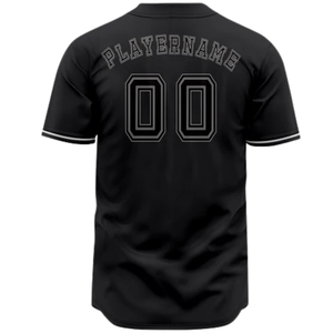 Maillot de baseball noir à manches courtes boutonné, uniforme sportif athlétique, respirant, en polyester, pour l'entraînement en équipe - Product Image 3