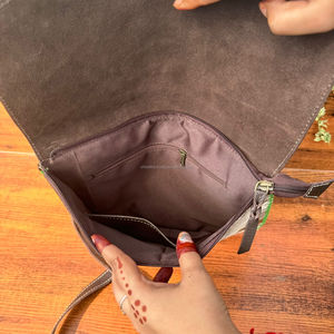 Bolso de cuero de piel de vaca real, bolso de cuero con piedra turquesa, bolso de cuero con herramientas a mano, Bolso multiusos elegante occidental hecho a mano bohemio gitano - Product Image 5