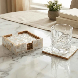 Sous-verres et tapis en nacre, épaisseur 6 mm, nouvelle arrivée, sous-verres classiques en nacre, sous-verres pour tasses à thé et à café - Product Image 2