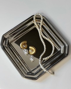 Grand Floral Engraved Serving Platter with <b>Ornamental</b> Edge Luxury <b>Silver</b> Tone Tabletop Décor Exclusive Decorative Metal - Product Image 3