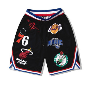 Shorts de sport pour hommes, style urbain, avec chiffres et lettres contrastées, en polyester respirant, pour le basketball et autres sports de balle - Product Image 4