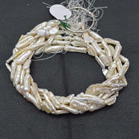Perles de culture d'eau douce naturelles blanches baroques de 15 mm, 20 mm, 25 mm, 30 mm, perles longues percées, qualité AAA++, fabrication artisanale en Inde