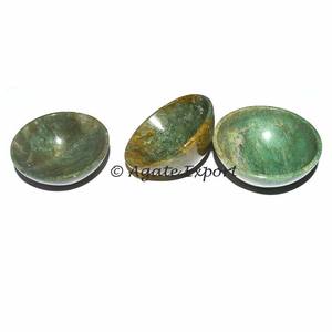 Cuenco de piedras preciosas de ágata musgo de forma ovalada aprox. Artesanía de piedra semipreciosa de 3 pulgadas para decoración del hogar - Product Image 5