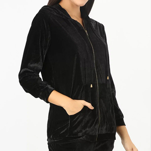 Sweat à capuche respirant pour femmes, vente en gros, design personnalisé, sweats en velours pour adultes - Product Image 6