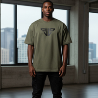 T-shirt surdimensionné en polyester tricoté de qualité supérieure pour homme, broderie personnalisée, streetwear, lourd, respirant, grande taille, unisexe