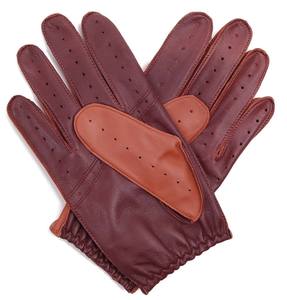 Mitaines en cuir beige à doigts complets, compatibles écran tactile, avec détection de pointe, pour usage quotidien décontracté en hiver et la conduite, paume à grain doux et poignet fendu - Product Image 2