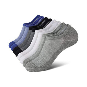 Men's Breathable Knitted Ankle <b>Socks</b> Solid Color Thin Cotton Spandex Low Cut Daily Wear Summer <b>Socks</b> 5 Pairs - Product Image 1