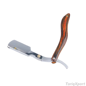 Custom Label Patriotic Wood Handle Stainless Steel Straight <b>Razor</b> for <b>Men</b> with Custom Logo for Body & Face Use - Product Image 4