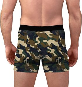 OEM Wholesale 88% Polyester, 12% Spandex Custom Anti-Wrinkle Mid-Rise Boxer Briefs Quick Dry <b>Camouflage</b> Printed Men's Underwear - Product Image 4