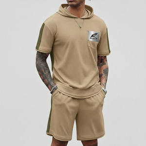 Nuevo Conjunto de Dos Piezas de Verano para Hombre, Camiseta y Pantalones Cortos con Estampado Doble Personalizado, Transpirable y Suave, con Logotipo Personalizado, Precio Muy Bajo - Product Image 2