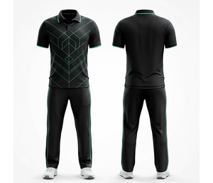 Ensemble d'uniformes de cricket personnalisés entièrement sublimés, imprimés par sublimation |   Vêtements de cricket pour hommes, femmes et jeunes : Polo et pantalon complets - Product Image 5
