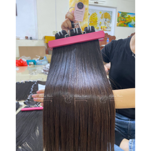 Extensions de cheveux vierges droites en os de luxe sans enchevêtrement cheveux vietnamiens purs Double traction Double trame vietnamienne perruque Full Lace - Product Image 5