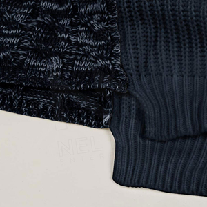 Pull tricoté sur mesure pour homme à manches longues, anti-plis, col rond, motif uni, polaire d'hiver, teinture unie - Product Image 5