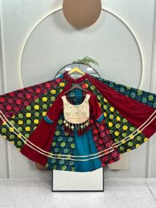 Traditional Indian Women's Floor-Length Cotton <b>Lehenga</b> Set Colorful Printed <b>Skirt</b> Quick Dry All Seasons for Wedding Occasion - Product Image 3