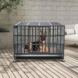 Heavy Duty in metallo canile e cassa per cani di grossa taglia facile montaggio Pet box con ruote e vassoio rimovibile per gli uccelli - Product Image 2
