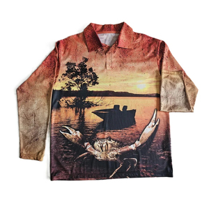 เสื้อโปโลตกปลาผู้ชายลายผลไม้ ระบายอากาศได้ดี ป้องกันแบคทีเรีย ผ้าฝ้าย 100% UPF 50 ปรับแต่งได้ แห้งเร็ว ป้องกันแสงแดด - Product Image 5