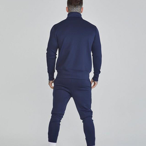 Ensembles de survêtements décontractés de haute qualité pour hommes, en tissu épais, comprenant une veste et un pantalon de jogging, couleur unie, pour le sport et l'entraînement - Product Image 2