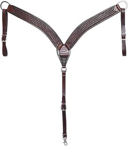 Ensemble de têtière pour cheval indien de qualité supérieure avec protège-poitrine, accessoires en cuir western, selle au meilleur prix - Product Image 3