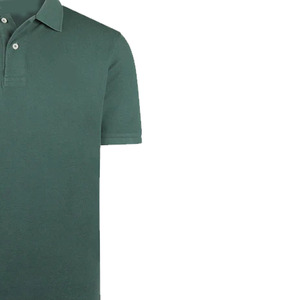 Polo de Piqué de Algodón de Manga Corta Verde Sólido para Hombre, Calidad Premium, Transpirable, Corte Regular Informal - Product Image 2