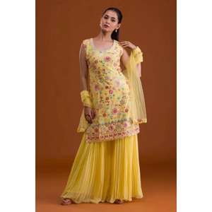 ชุดคลุมสำหรับใส่ไปงานเฉลิมฉลองผ้า Georgette สังเคราะห์ที่มีความสบายภายใน - Product Image 1