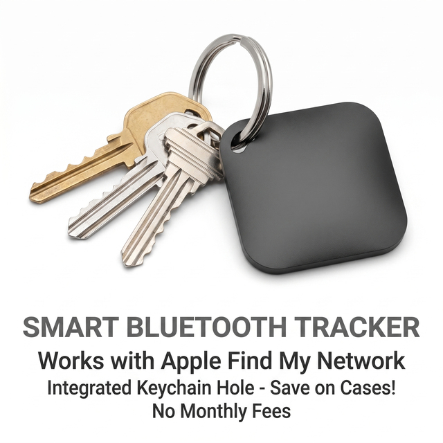 Works with Apple Find My Smart Tracker, MFi Certified Item Finder with Key Hole, Global GPS Tag for Keys Wallet Pets