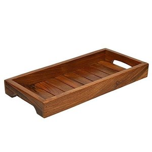 Premium Wooden Serving Tray Wood Hand Carved with Handle Large for Restaurant from Indian Manufacturer and Supplier - Product Image 5