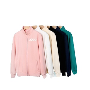 Automne-hiver 300g Cardigan à capuche écologique fermeture éclair à capuche Logo personnalisé fait Polyester/coton solide polaire 3D lavé - Product Image 2
