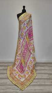 Ethnic Mirror Work Shawl Traditional Scarves Shawls & Hijab Elegant Women Embroidery Scarf for Wedding Celebration Party Wear - Product Image 5